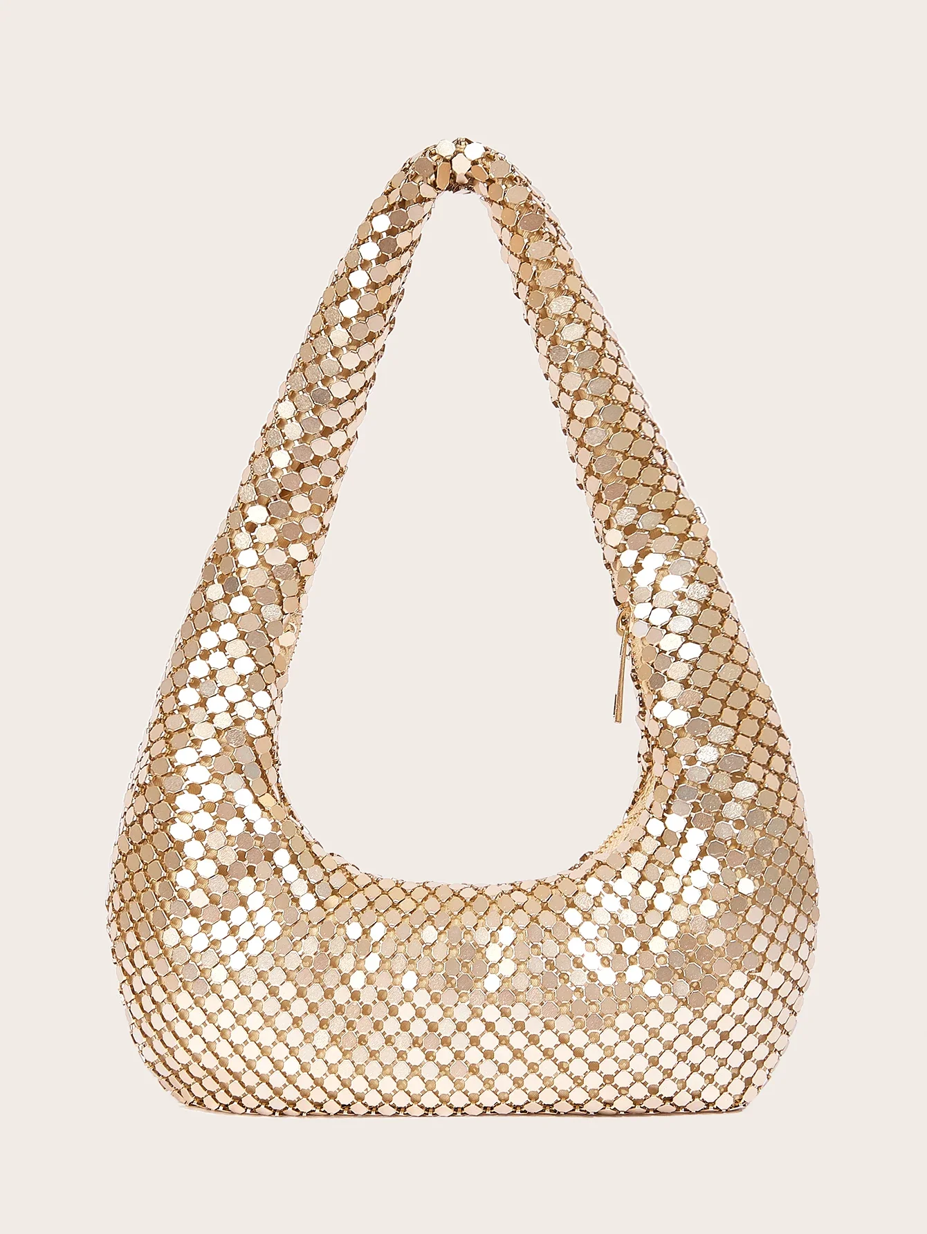 Clutch Bag Evening - Hochwertige Damen-Unterarmtasche aus glitzerndem Metall, glänzende
