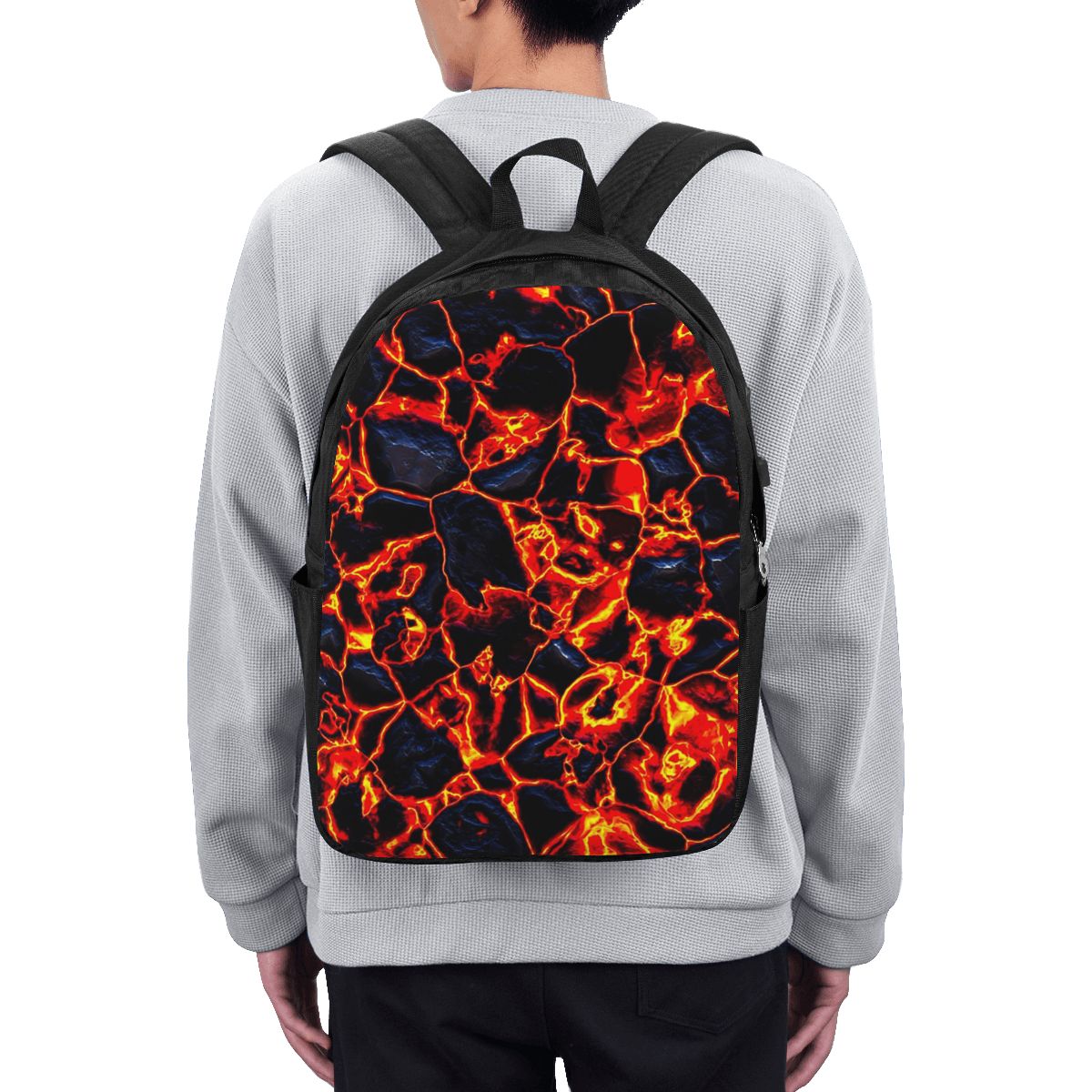 Women Bags Laptop - Magma-Vulkan-Lava-Feuer-Rucksack, Reise-Notebook-Tasche, Computer-Studenten-Schultasche, Laptop-Umhängetaschen für Männer