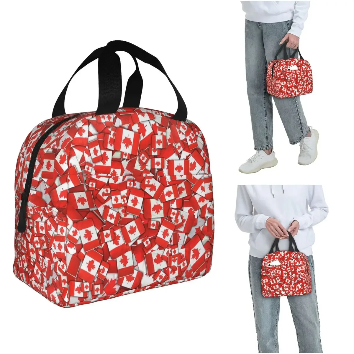 Women Bags Canada - Isolierte Lunch-Tasche mit Kanada-Flaggenmuster für Frauen