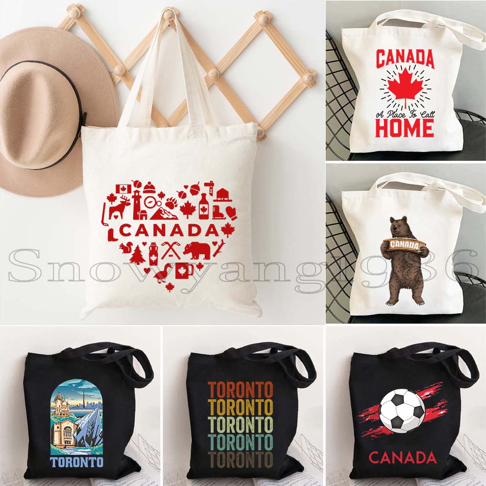 Women Bags Canada - Kanada Karte Flagge Happy Canadian Girl