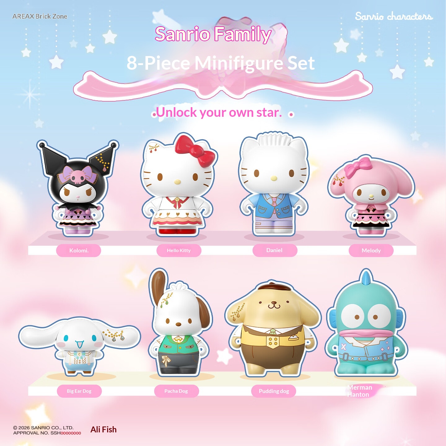 Women X Bags - Areax Sanrio Charaktere Baustein-Blindbox Schlüsselanhänger Taschenanhänger
