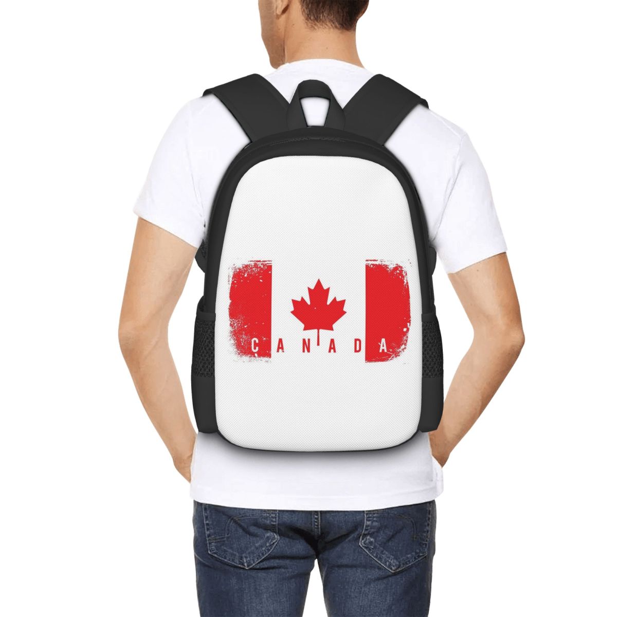 Women Bags Canada - Studentenrucksack mit Kanada-Flagge, Schultasche, Wandern, Reisen,