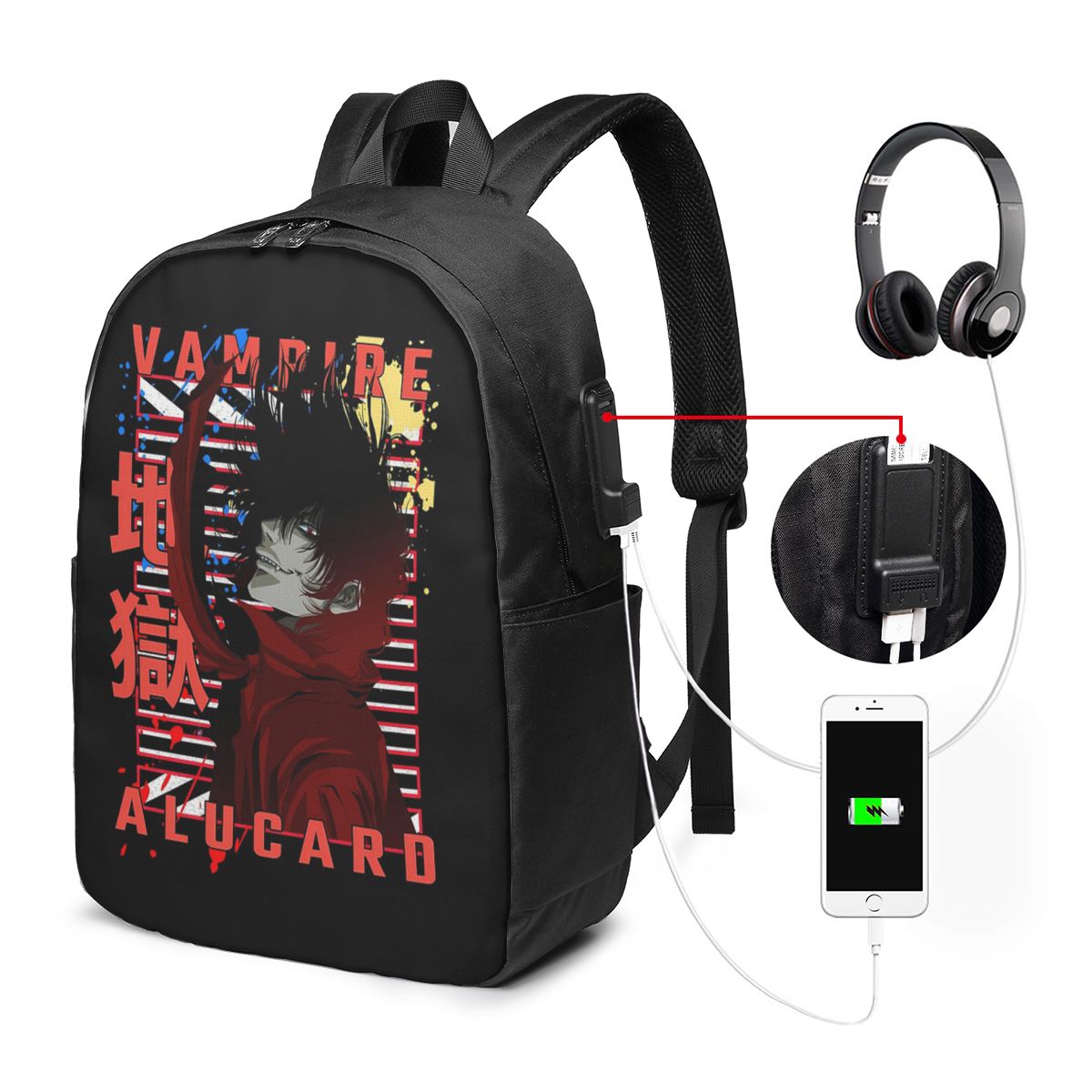Women Bags Laptop - Alucard Hellsing Manga Rucksack, Reisetasche für