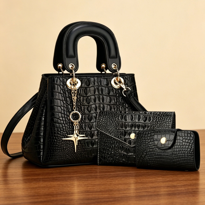 Women'S Bags Handbags - 3-teiliges Damen-Taschenset, kompakte und leichte quadratische