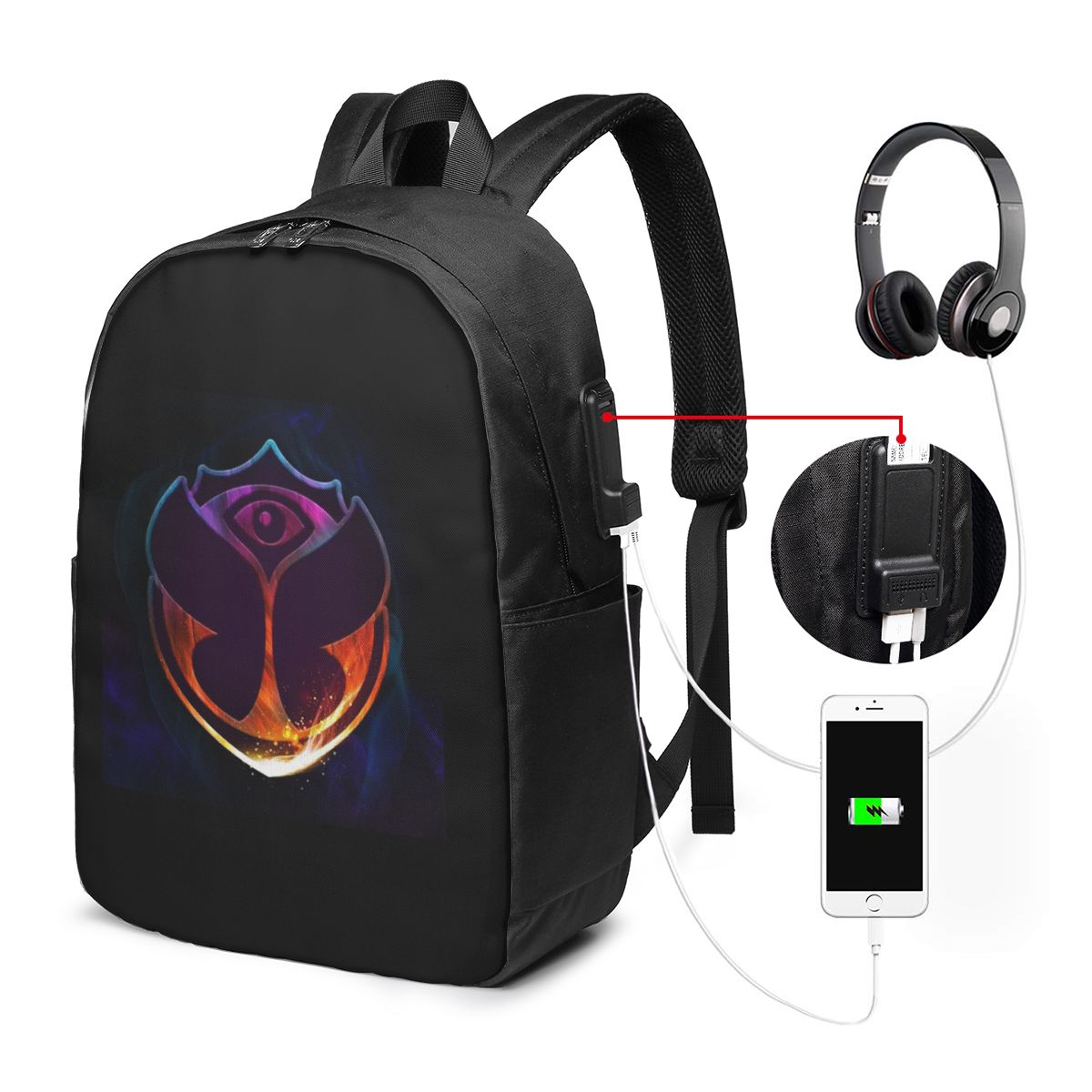 Women Bags Laptop - Tomorrowland Butterfly Rucksack, Reisetasche für Notebooks,