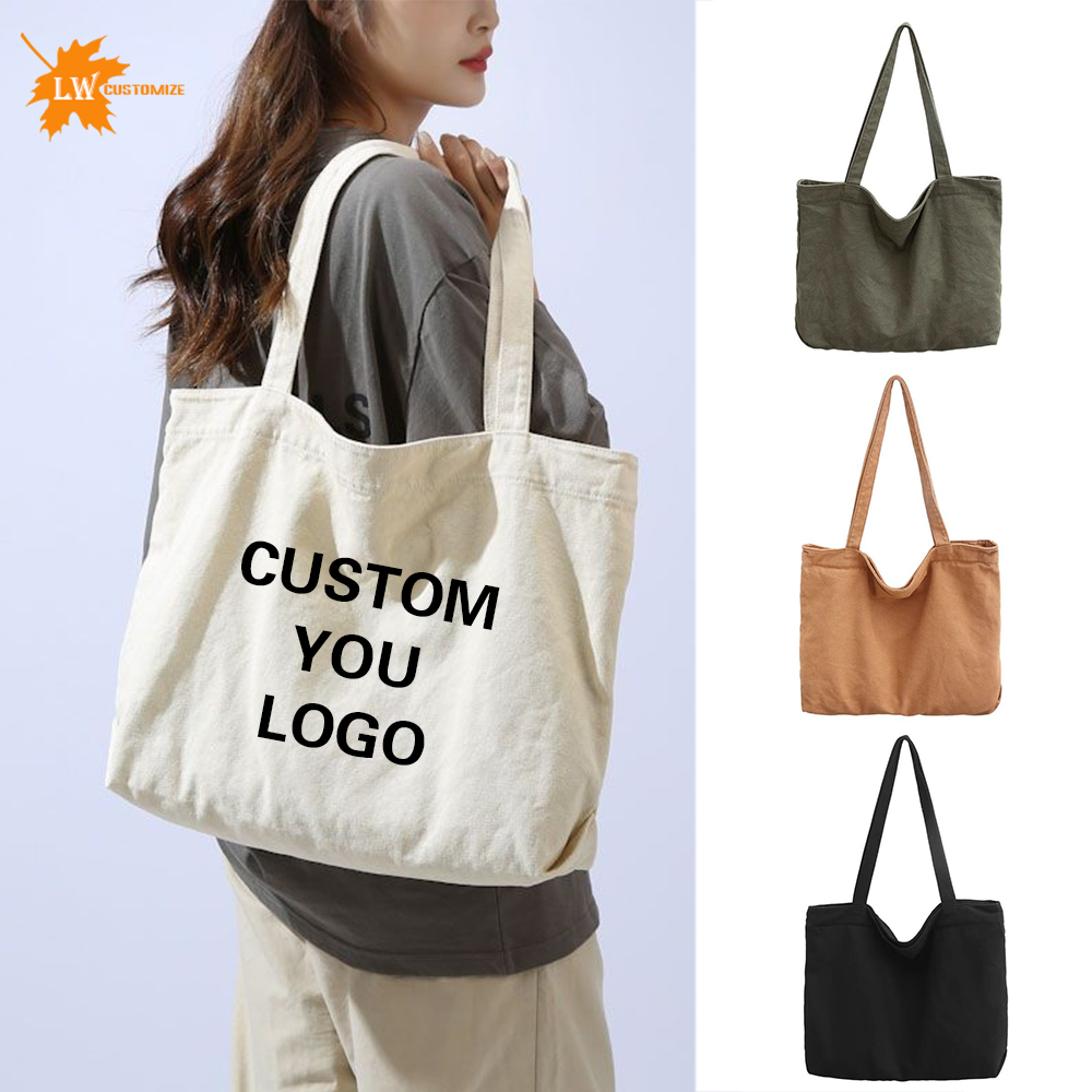 Women Bags Logo - Personalisierte Logo-Tragetasche Große Kapazität Damen-Canvas-Handtasche Wochenendtasche