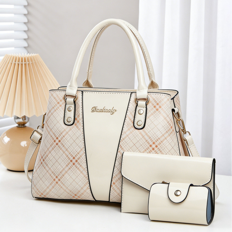 Women'S Bags Handbags - 3-teiliges Damen-Taschenset mit bedrucktem Lackleder, Premium