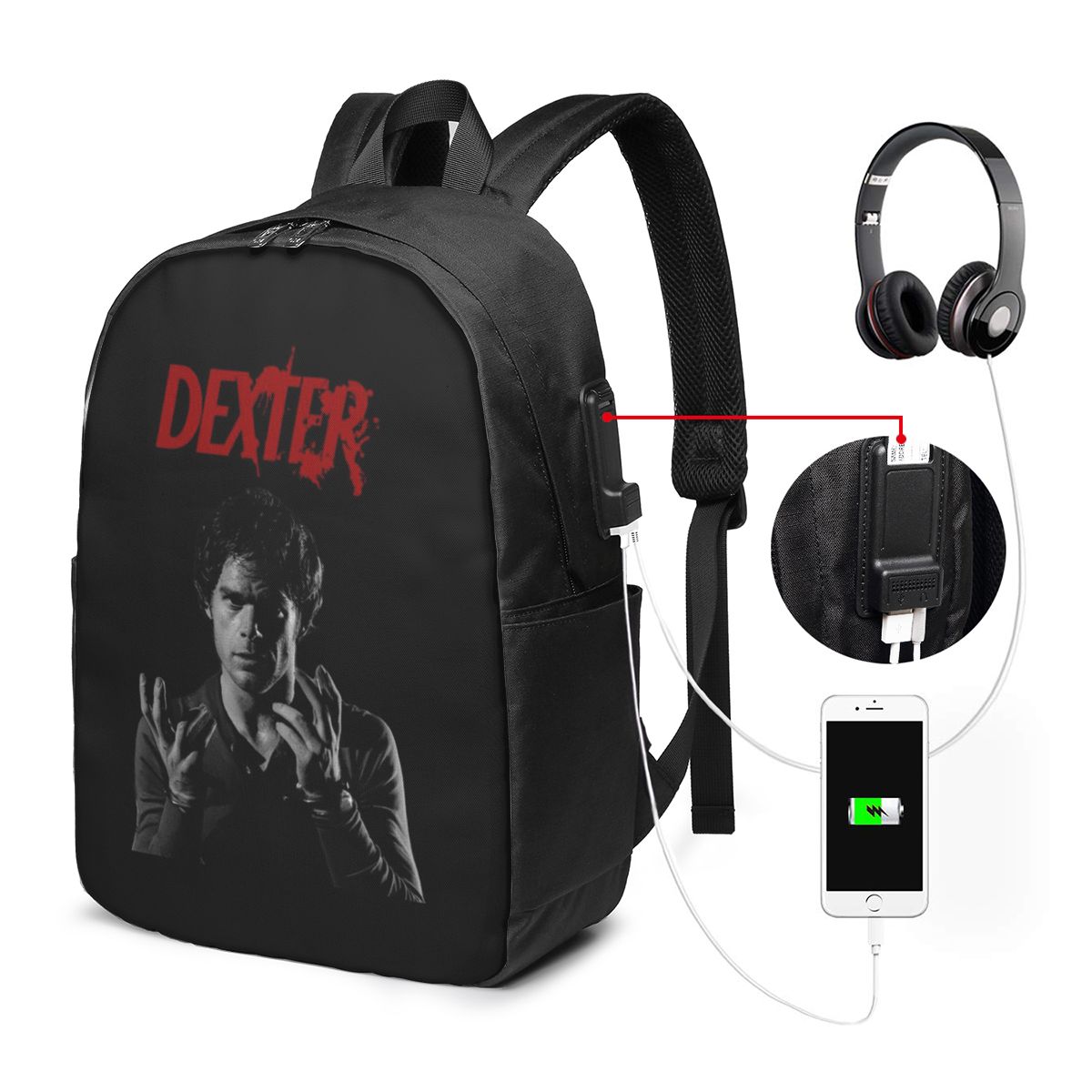 Women Bags Laptop - Movie Dexter Morgan Rucksack, Reisetasche für