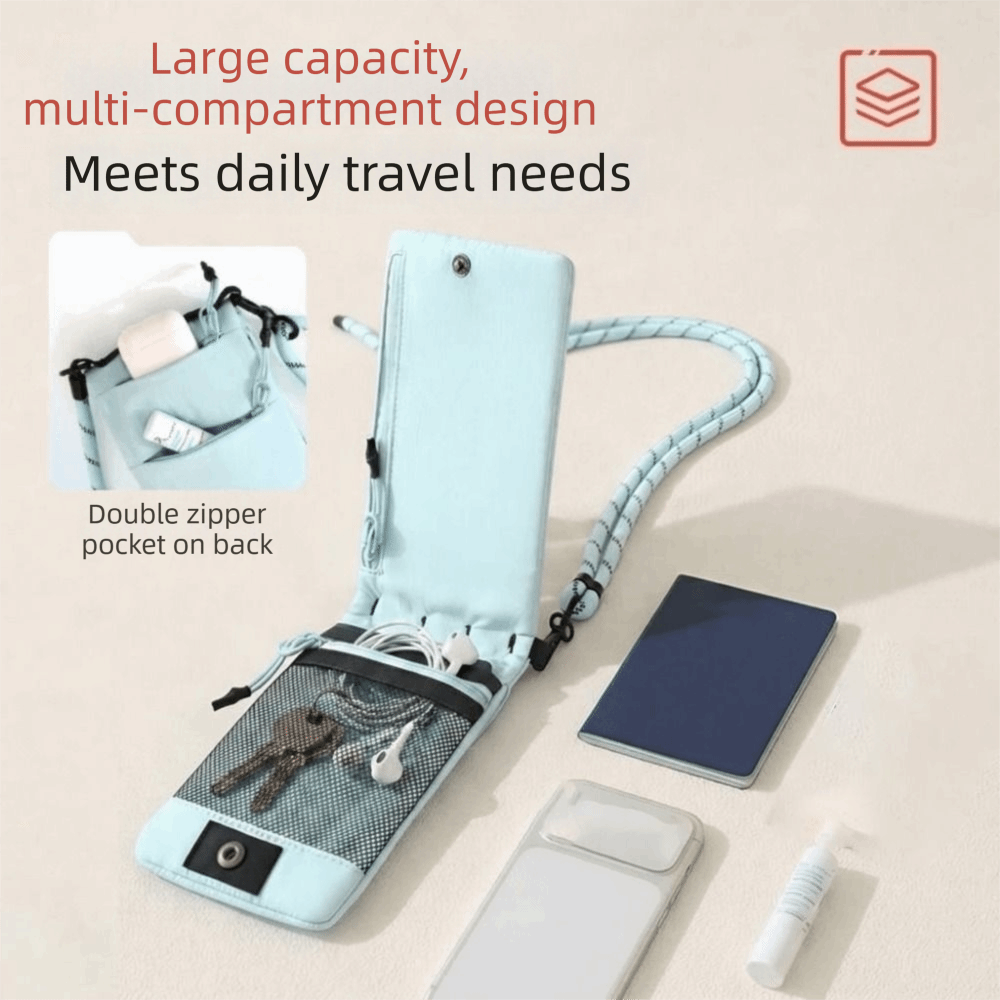 Phone Bag Crossbody - Modische Nylon-Handytasche Leichte Wasserdichte Umhängetasche Vertikale