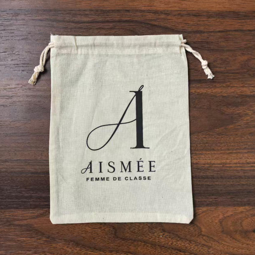 Women Bags Logo - 100 Stück natürliche Baumwollbeutel, 15 x