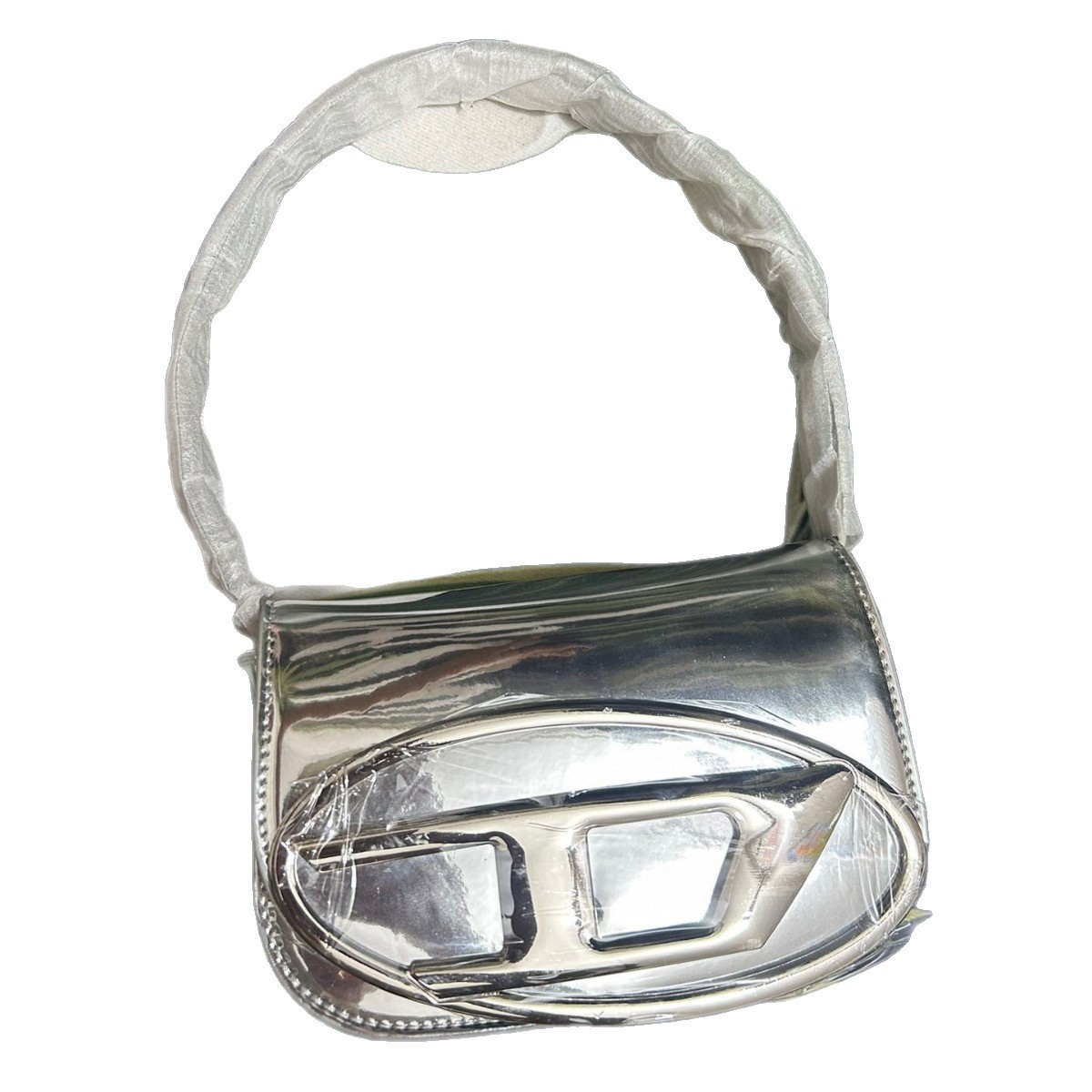 Reinweiße, glatte Leder-Mini-U – Women Bags Logo Bewertung und Preis