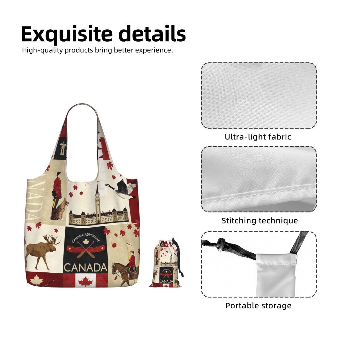 Kanada-Flagge Nationale Kultur – Women Bags Canada Bewertung und Preis