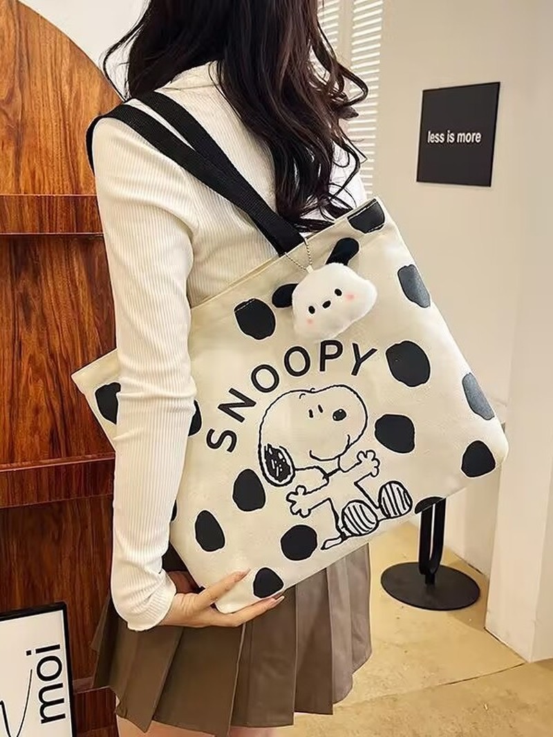 Cartoon Snoopy Canvas-Umhänget – Women'S Bags Handbags Bewertung und Preis