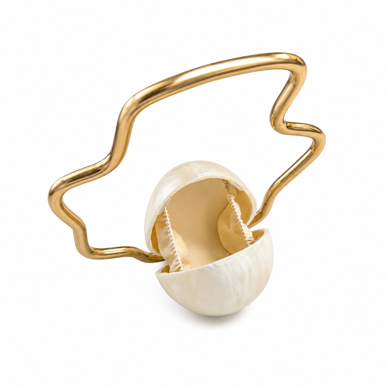 Damen Mini-Acryl-Eiertasche, N – Women Bags Gold Bewertung und Preis