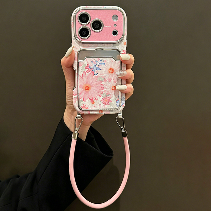 Rosa Blumenmuster Kunstleder-T – Phone Bag Crossbody Bewertung und Preis