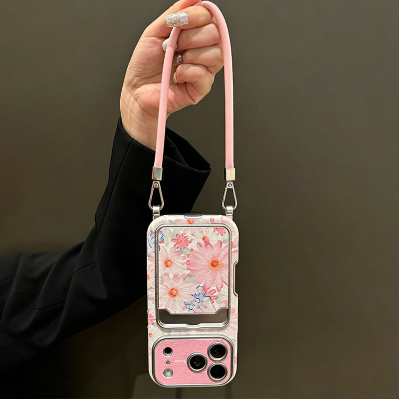 Rosa Blumenmuster Kunstleder-T – Phone Bag Crossbody Bewertung und Preis
