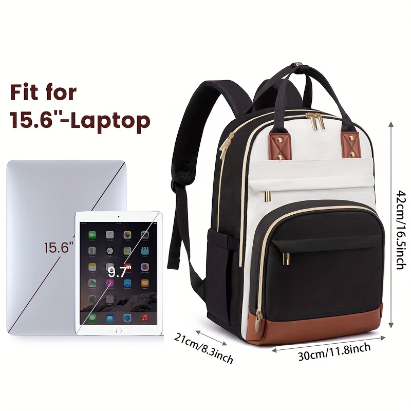 Zweifarbiger Laptop-Rucksack f – Women Bags Gold Bewertung und Preis