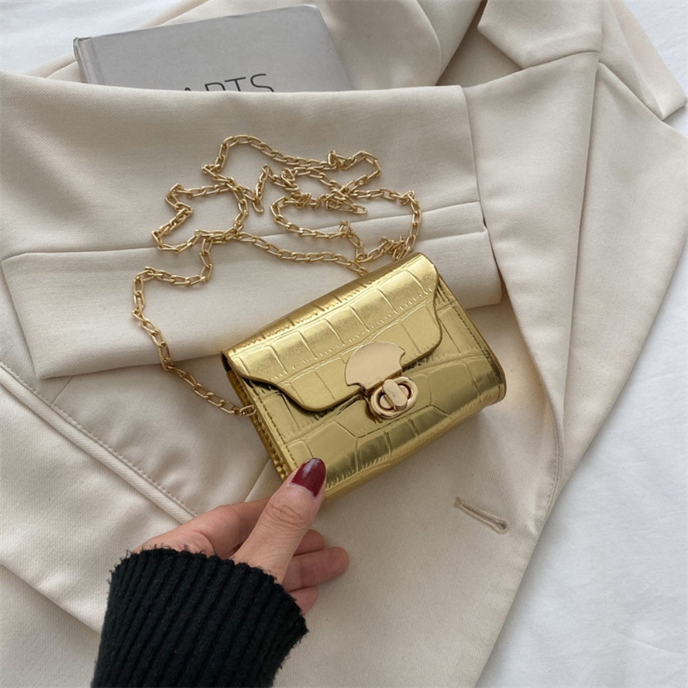 Mini-Tasche, Gelb-Goldene Nisc – Women Bags Gold Bewertung und Preis
