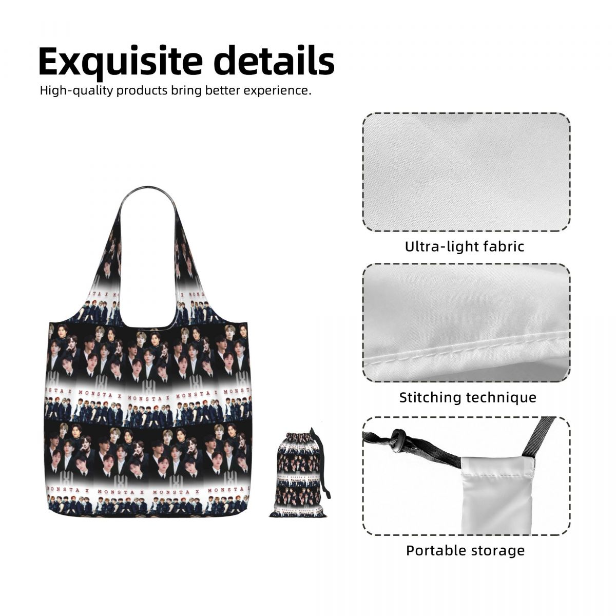 Monsta X Kpop Einkaufstasche a – Women X Bags Bewertung und Preis