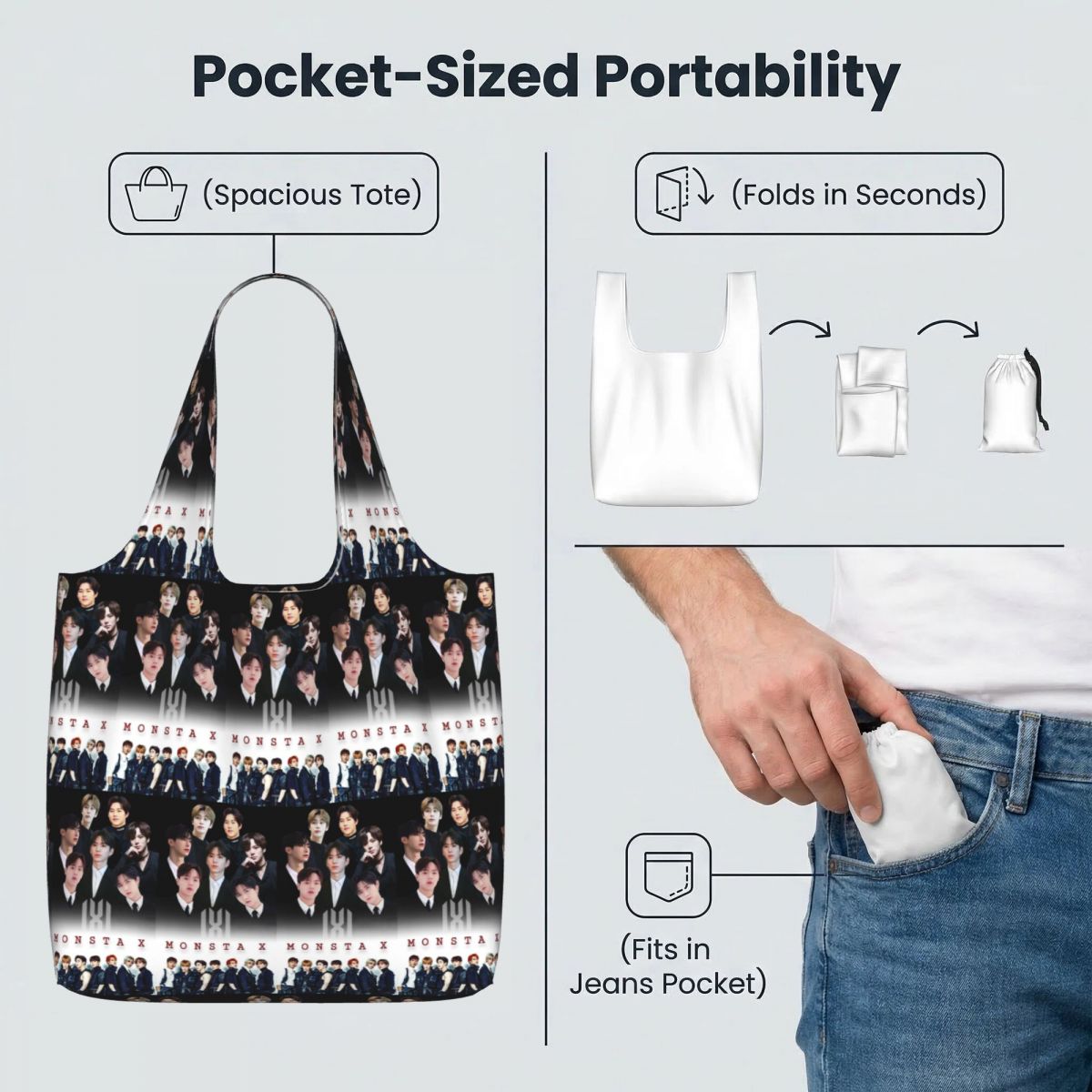 Monsta X Kpop Einkaufstasche a – Women X Bags Bewertung und Preis