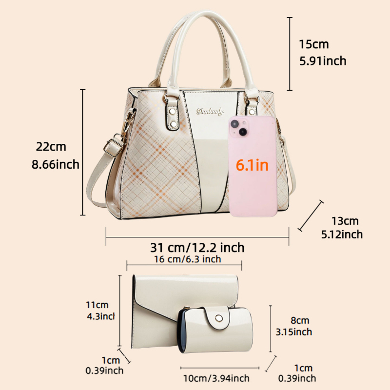 3-teiliges Damen-Taschenset mi – Women'S Bags Handbags Bewertung und Preis