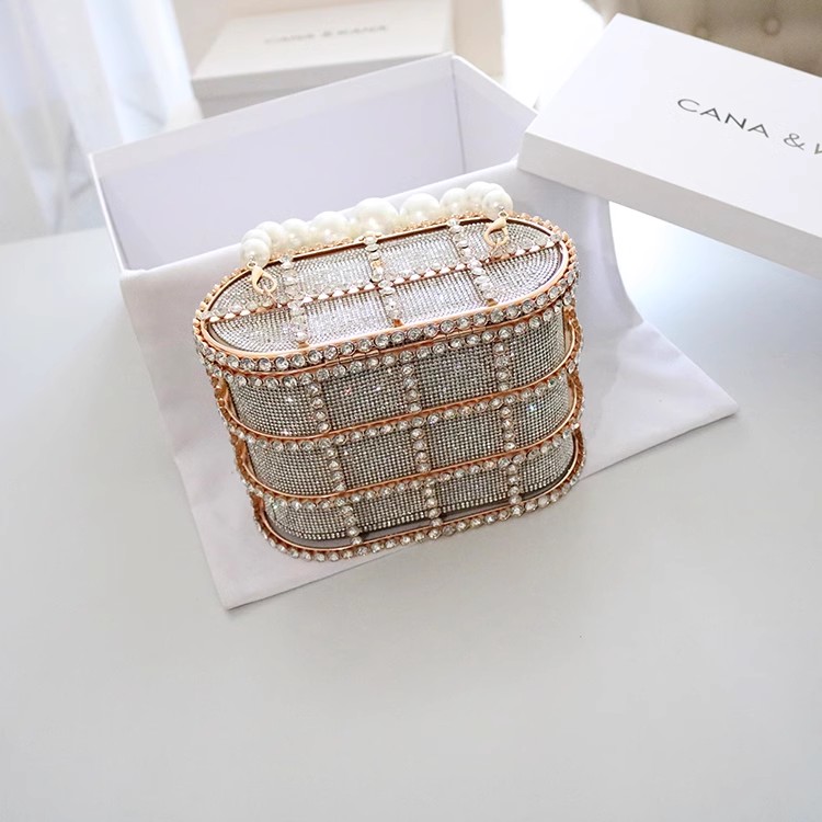 Hochwertige Glitzer-Damenhandt – Women Bags Gold Bewertung und Preis