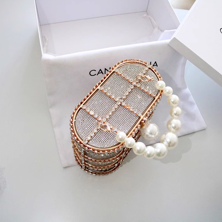 Hochwertige Glitzer-Damenhandt – Women Bags Gold Bewertung und Preis