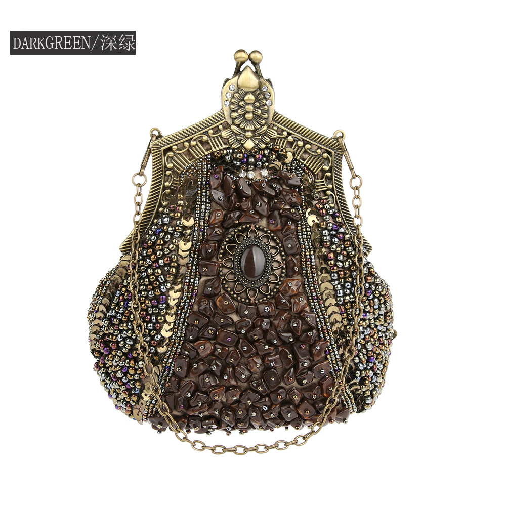 Retro Mode Perle Pailletten Pe – Women Bags Gold Bewertung und Preis