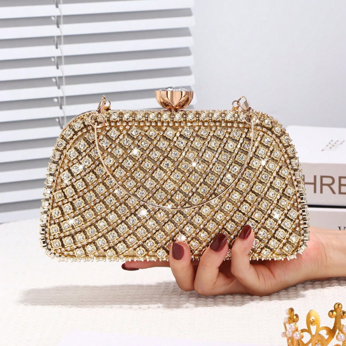 Luxuriöse Diamanten-Glitzer-Ab – Clutch Bag Evening Bewertung und Preis
