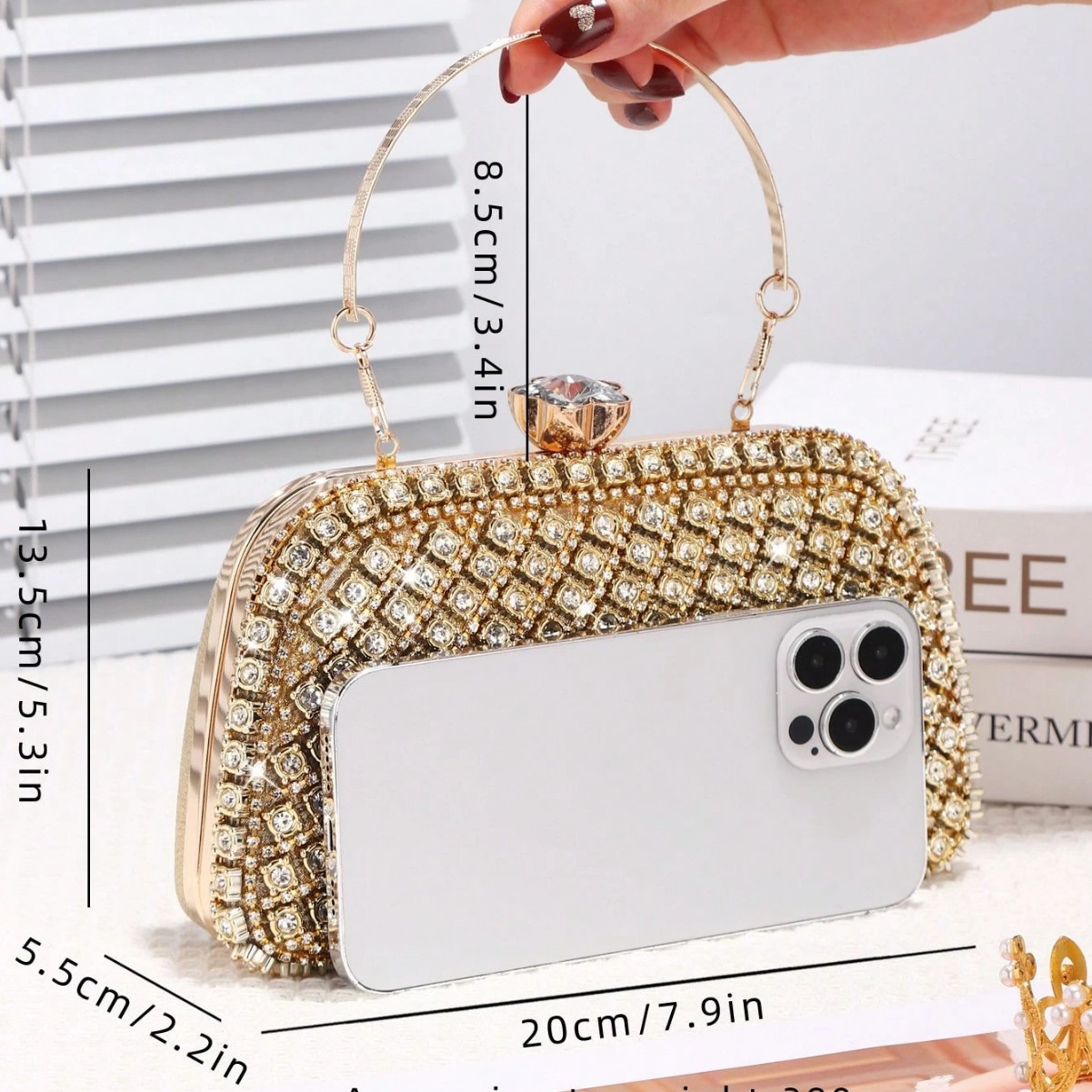 Luxuriöse Diamanten-Glitzer-Ab – Clutch Bag Evening Bewertung und Preis
